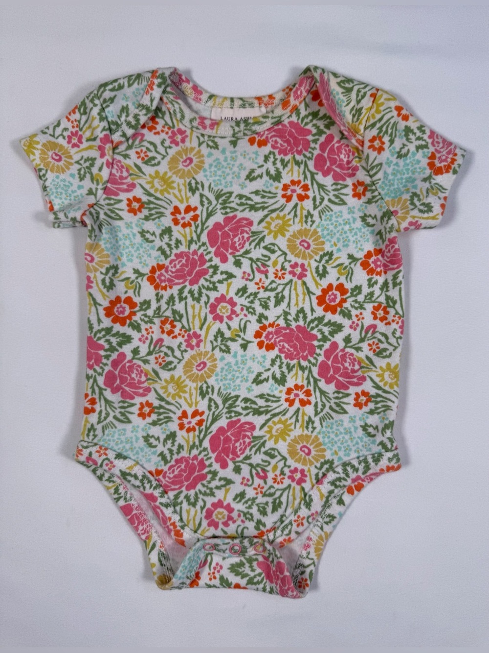 LAURA ASHLEY Baby Girl Floral Cottagecore Spring Preppy Bloomcore One Piece 3-6M